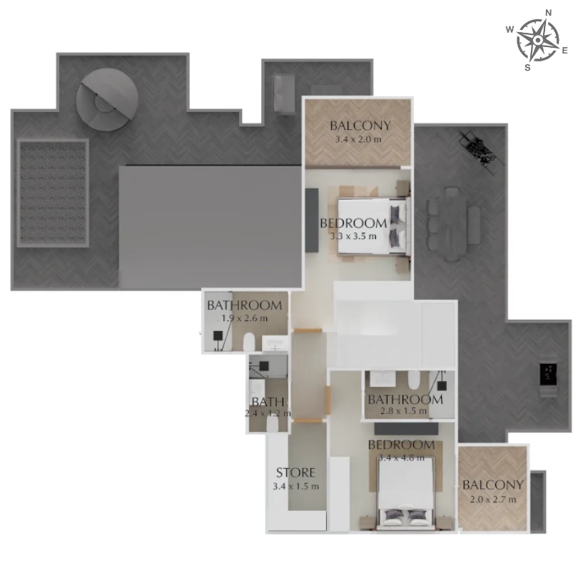 3B Floorplan T1-03-F27